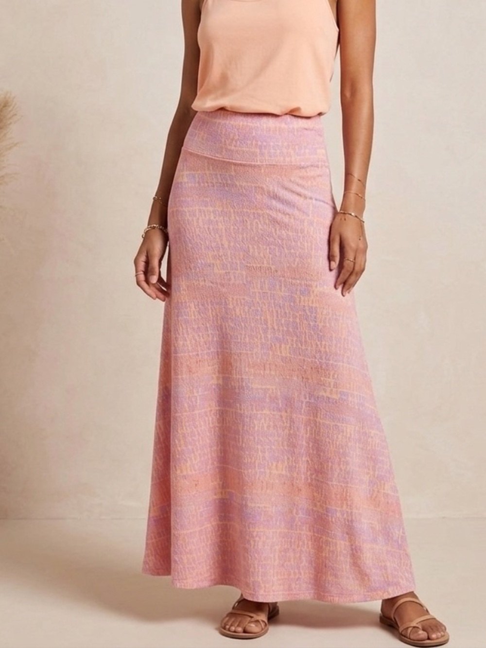 LuLaRoe Maxi Boho Skirt Size XS Stretchy Hight Waist Flared Flowed